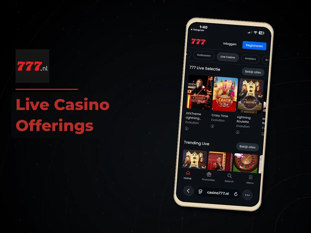 777 Casino Nl - Live Casino Offerings