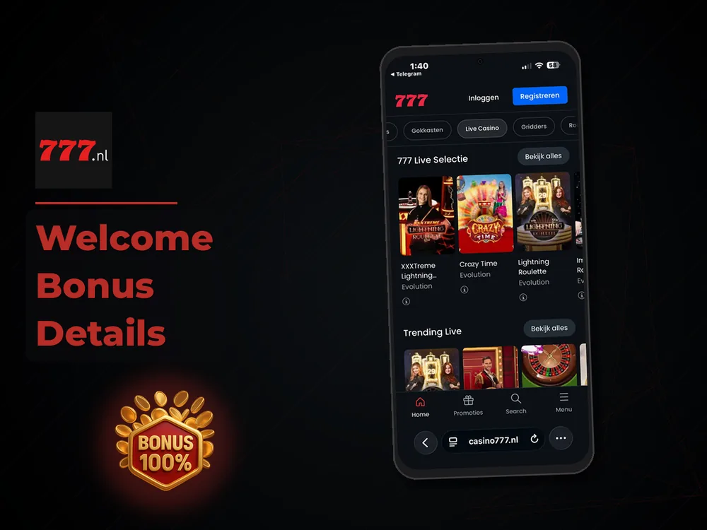 777 Casino Nl - Welcome Bonus Details