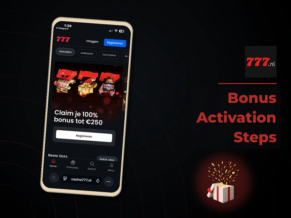 777 Casino Nl - Bonus Activation Steps