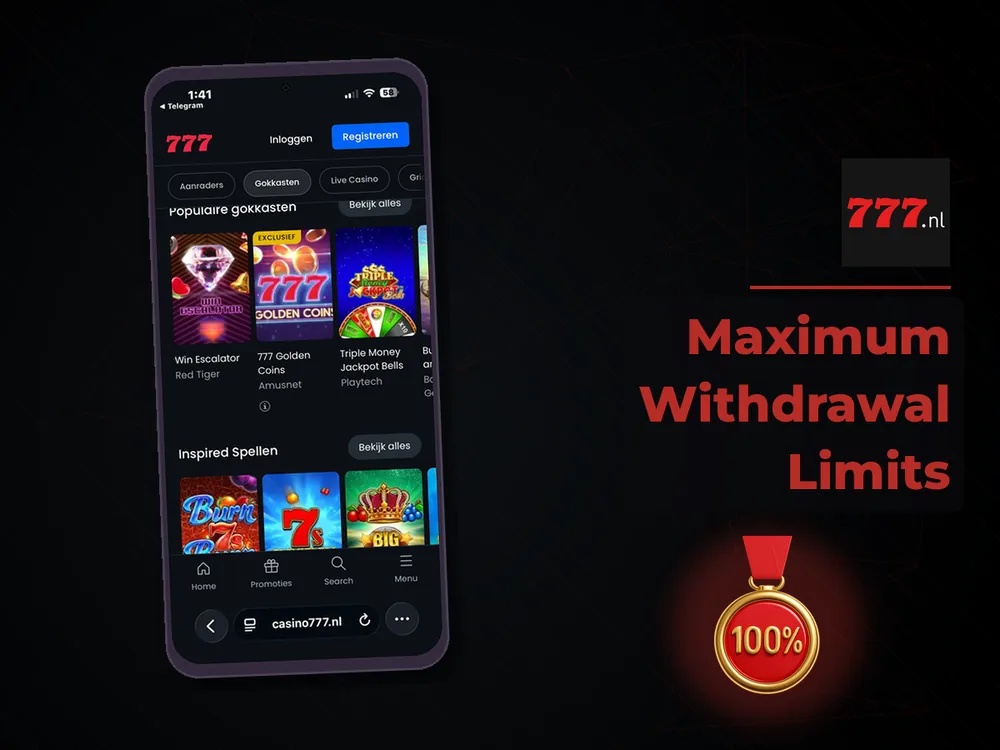 777 Casino Nl - Maximum Withdrawal Limits