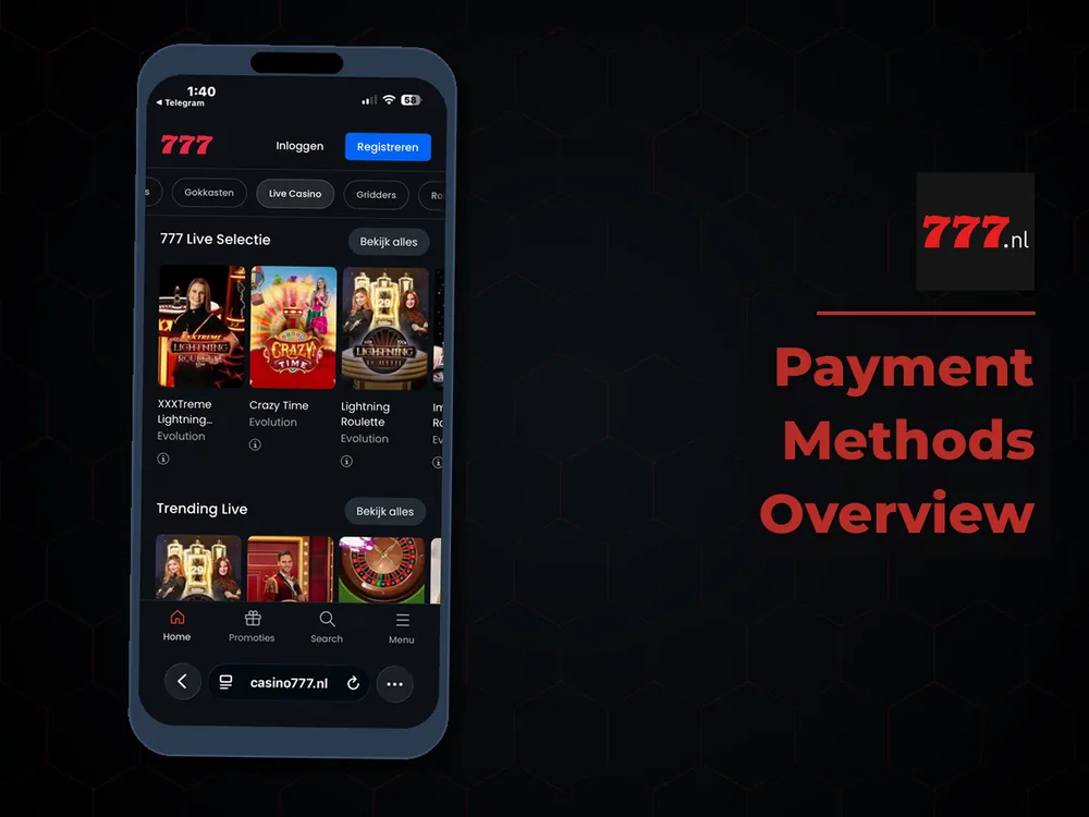 777 Casino Nl - Payment Methods Overview