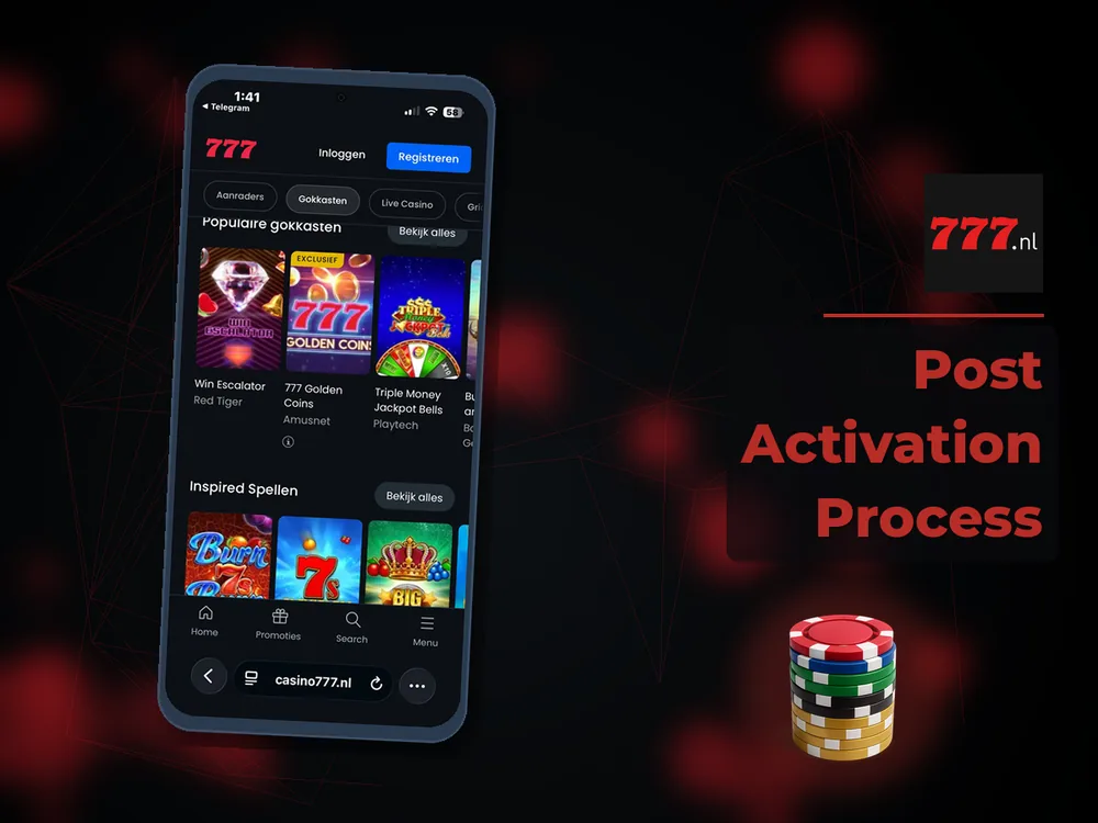 777 Casino Nl - Post Activation Process