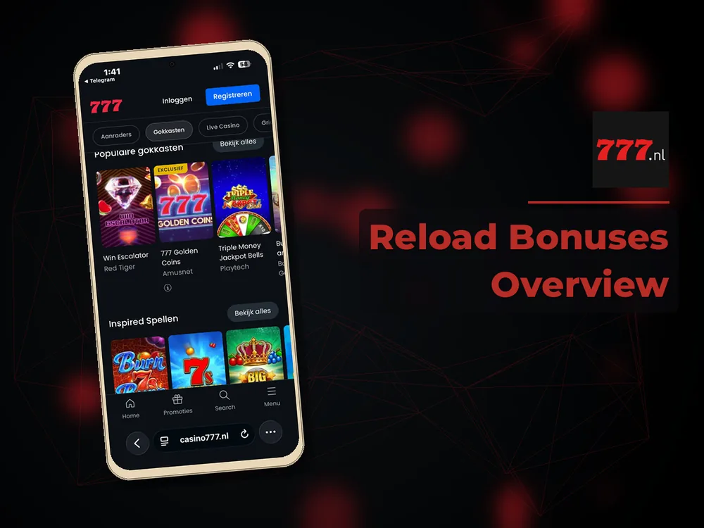777 Casino Nl - Reload Bonuses Overview