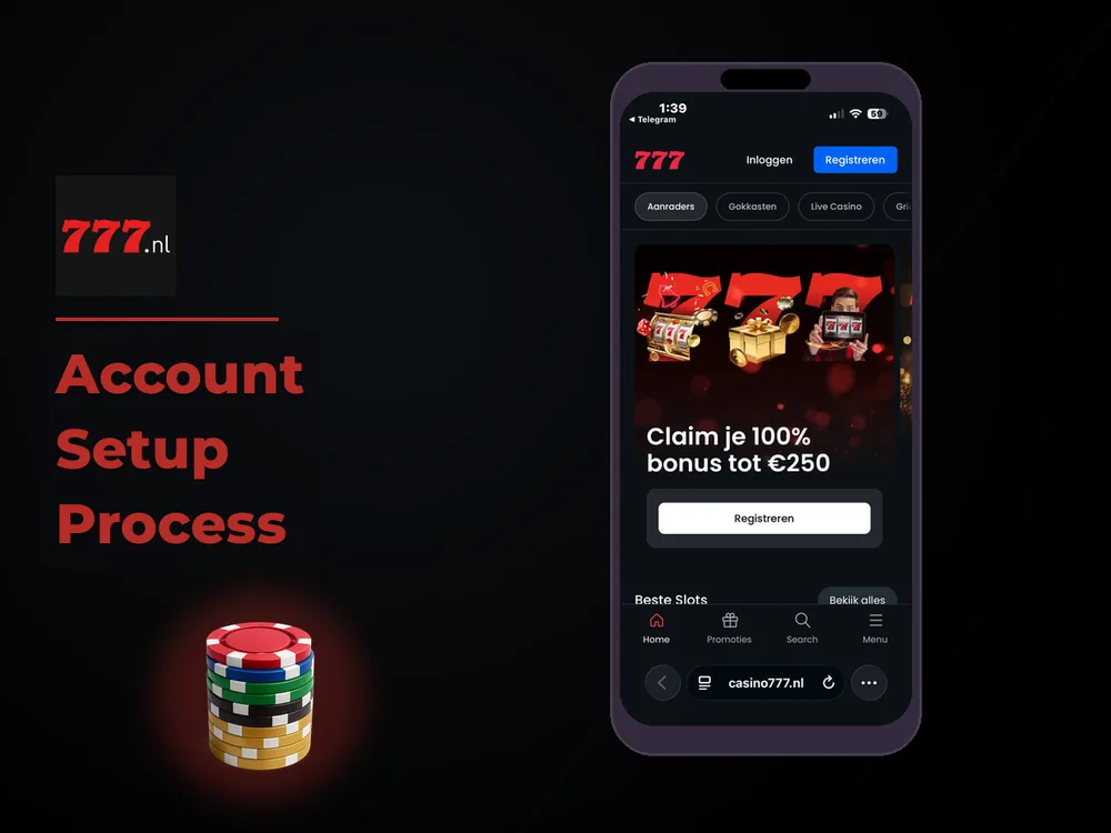 777 Casino Nl - Account Setup Process