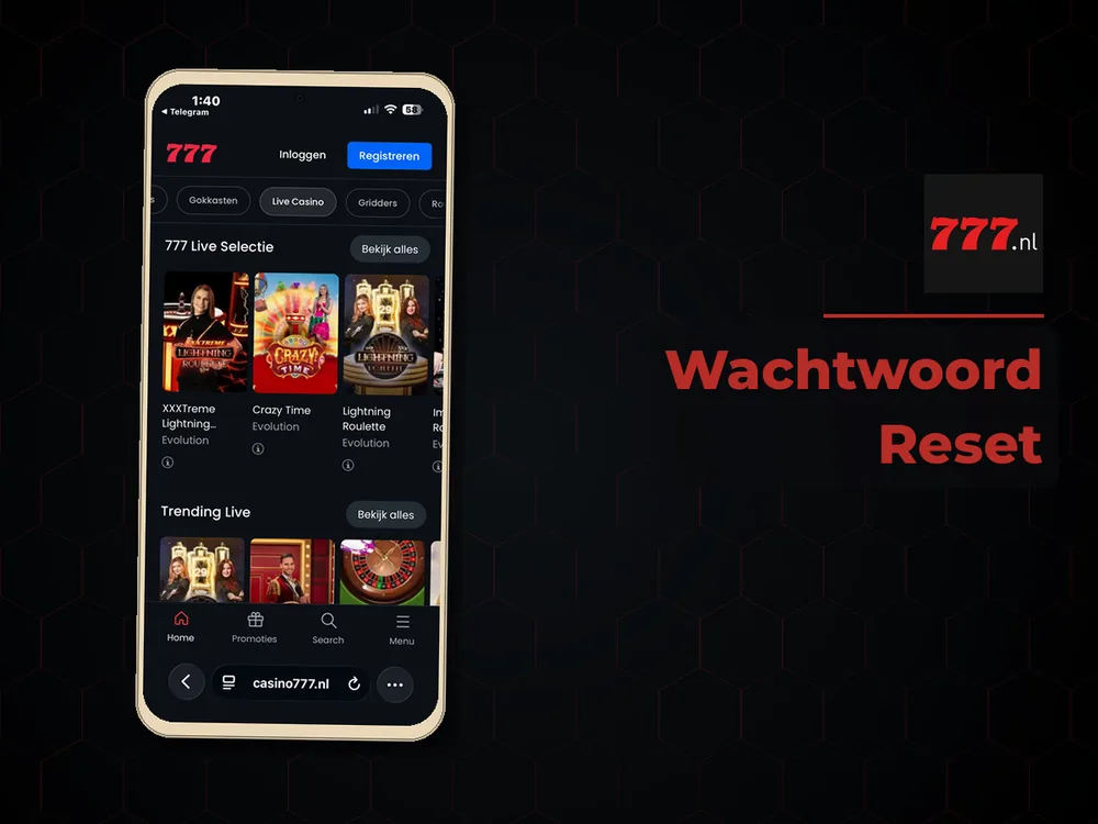 777 Casino Nl - Wachtwoord Reset